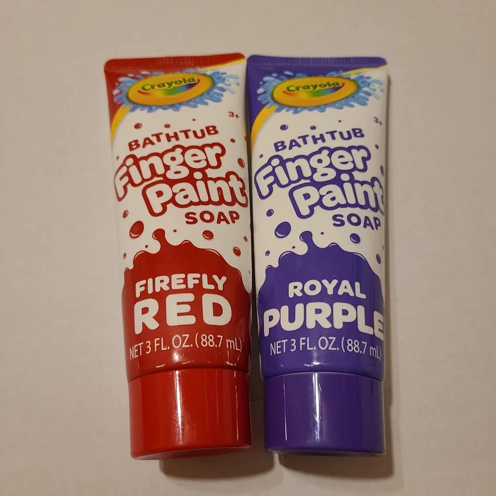 CRAYOLA FINGER PAINT SOAP - RED & PURPLE